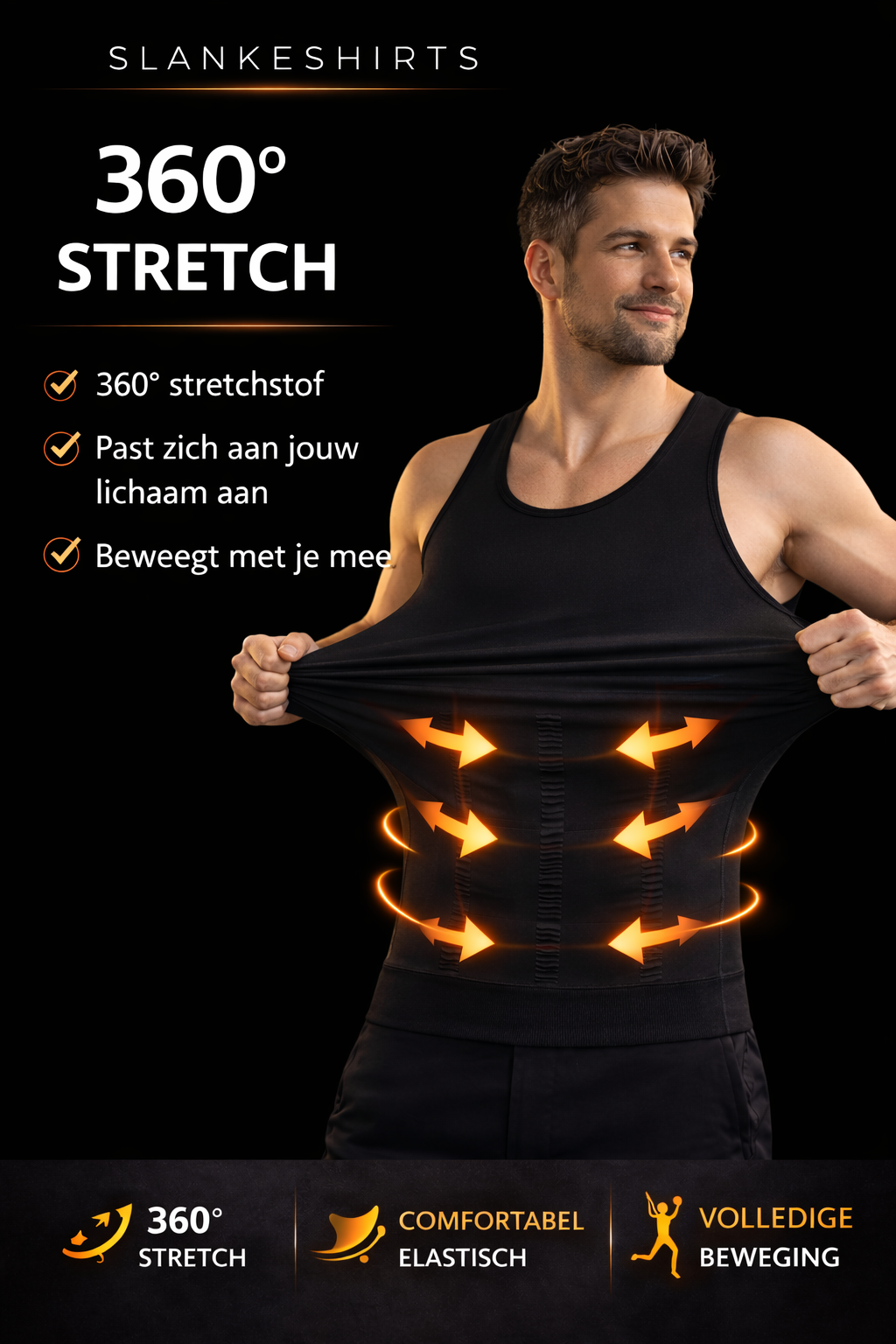PerfectFit™ Compressie Shirt zwart – Direct resultaat.