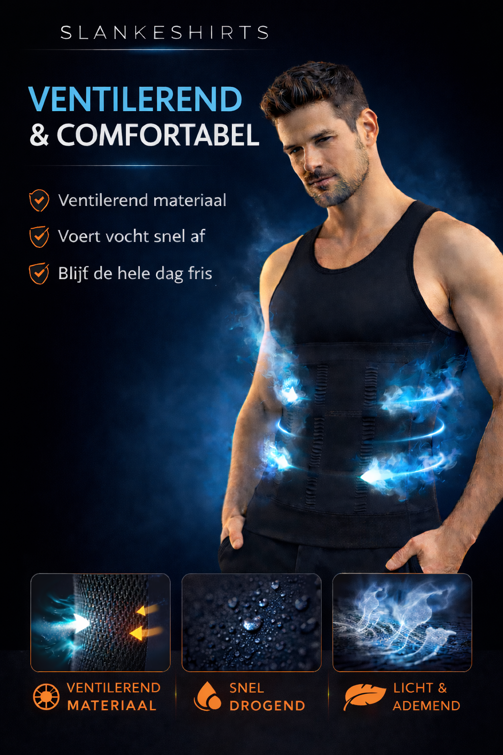 PerfectFit™ Compressie Shirt zwart – Direct resultaat.