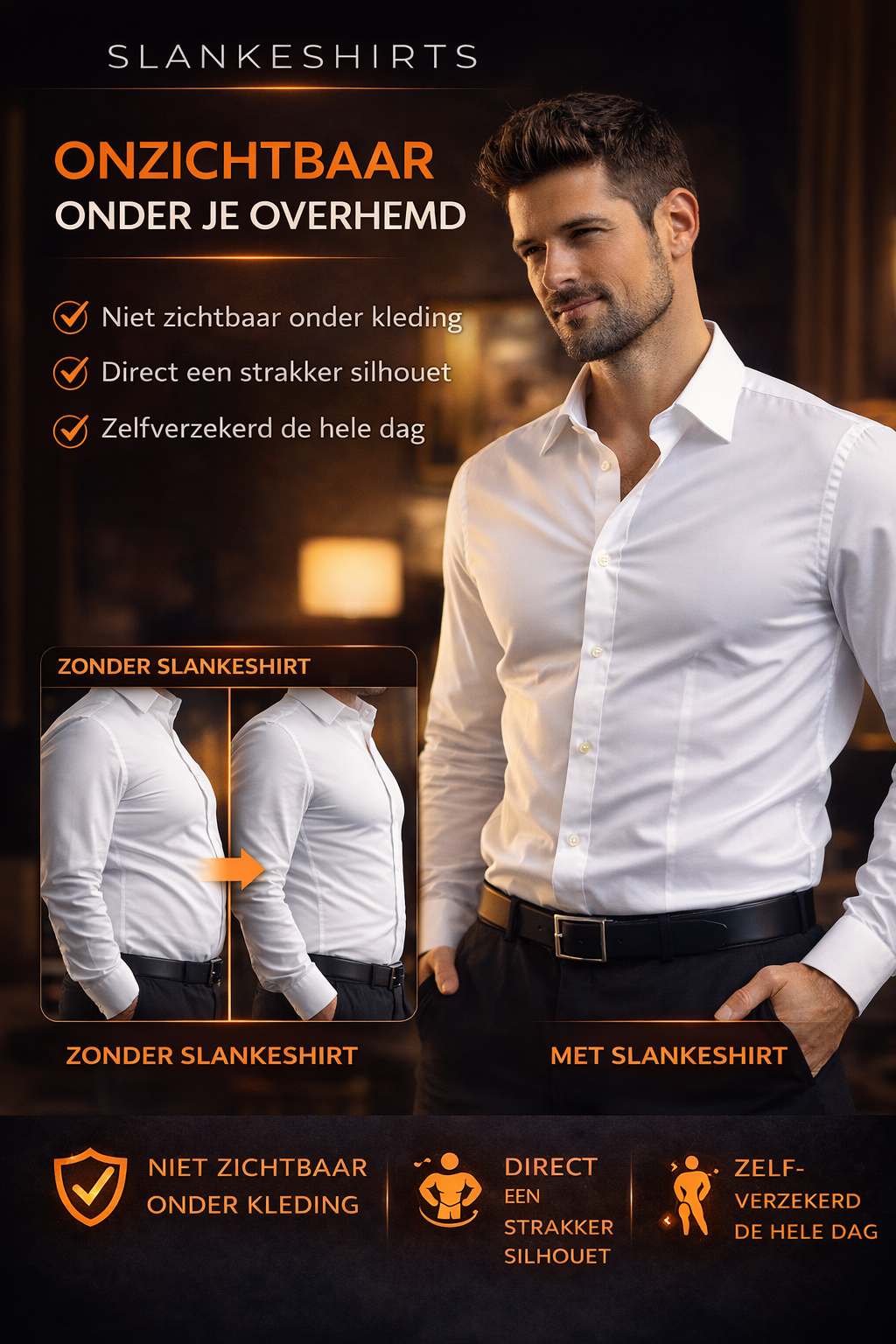 PerfectFit™ Compressie Shirt zwart – Direct resultaat.