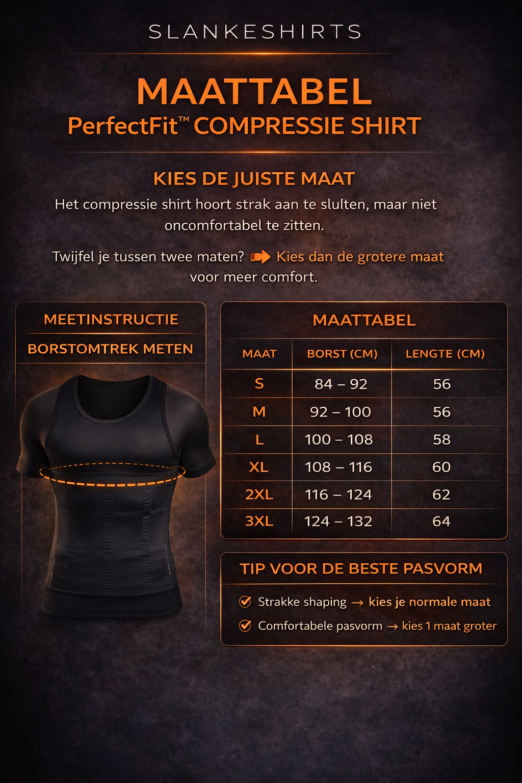 PerfectFit™ Compressie Shirt zwart – Direct resultaat.