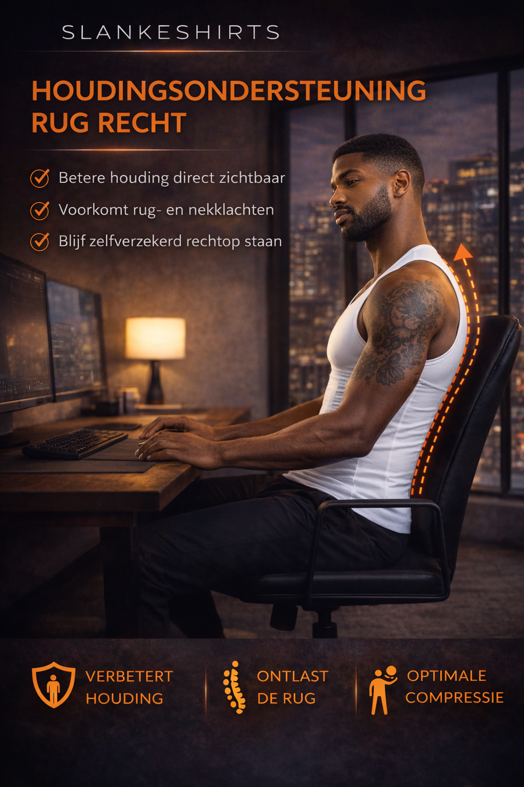 PerfectFit™ Compressie Shirt wit – Direct resultaat.