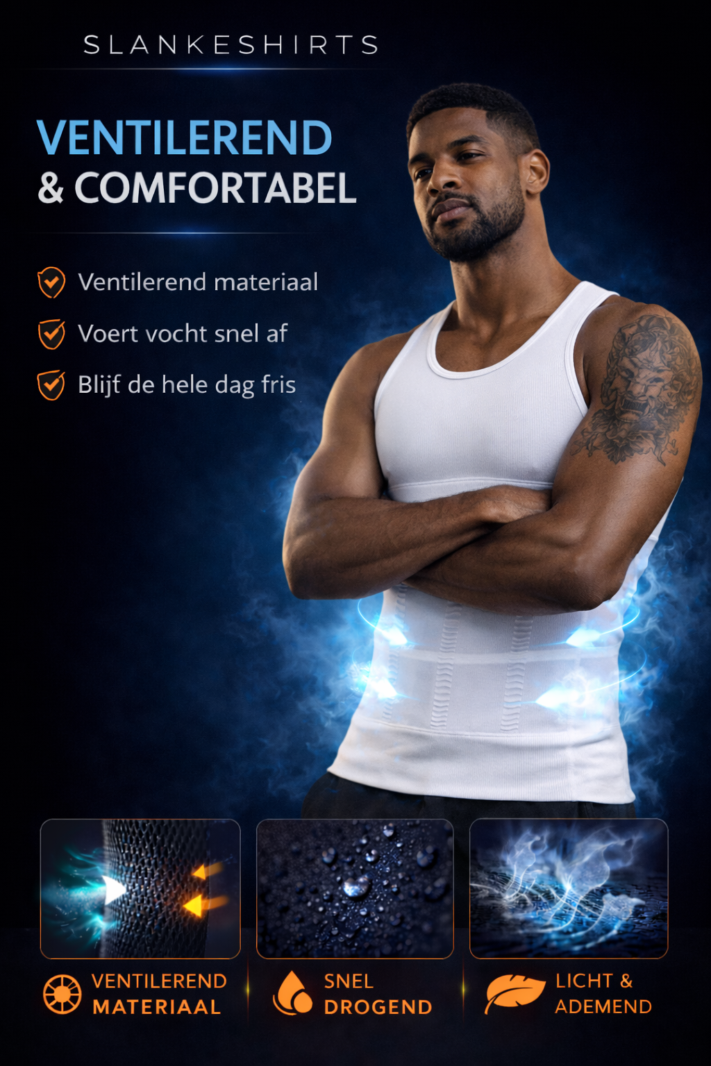 PerfectFit™ Compressie Shirt wit – Direct resultaat.