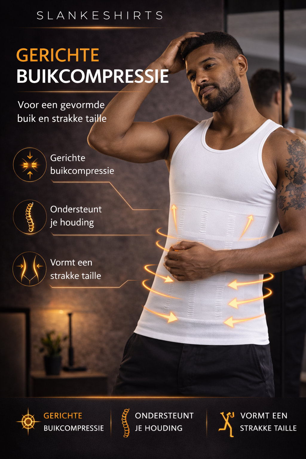 PerfectFit™ Compressie Shirt wit – Direct resultaat.