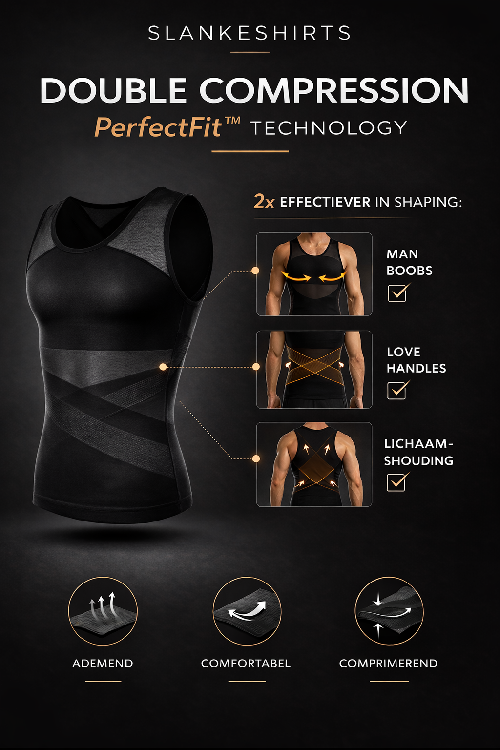 PerfectFit™ Compressie Shirt – Direct een strakker silhouet