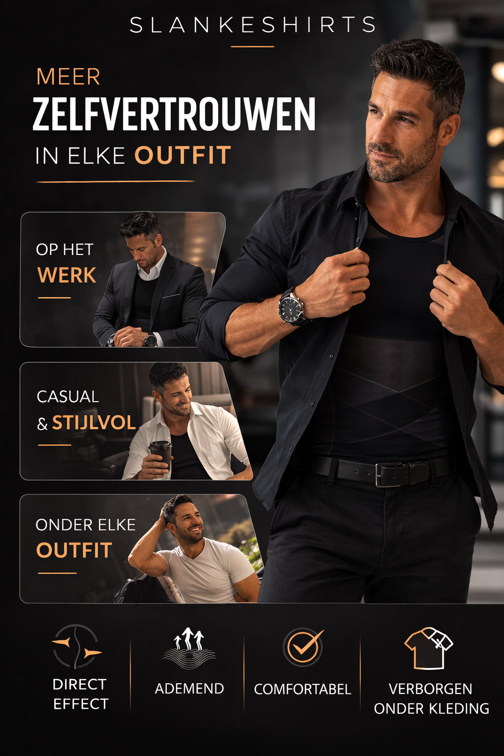 PerfectFit™ Compressie Shirt – Direct een strakker silhouet