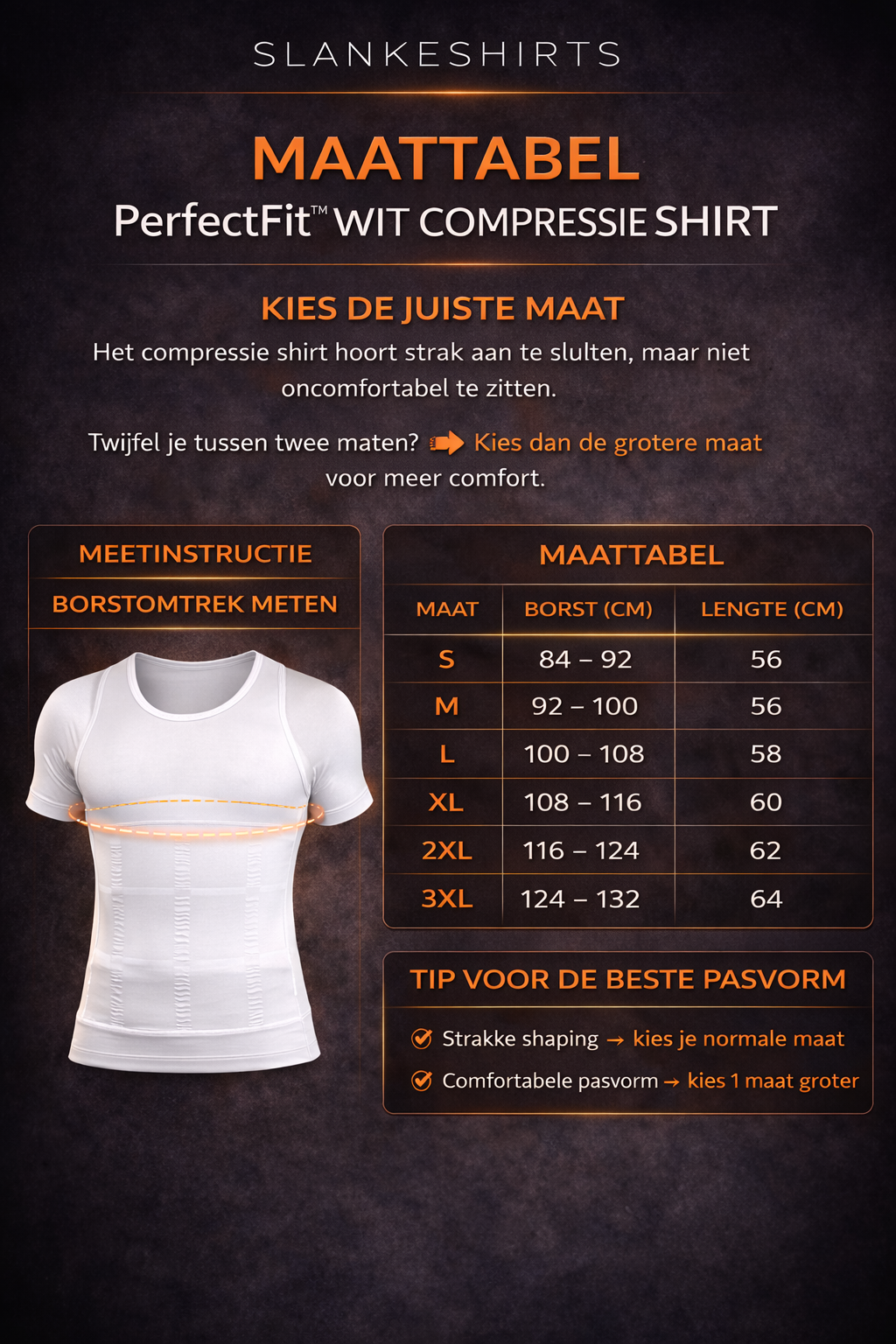 PerfectFit™ Compressie Shirt wit – Direct resultaat.
